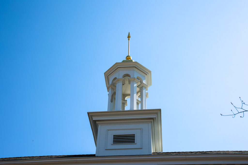 Steeple on Harvard's campus.