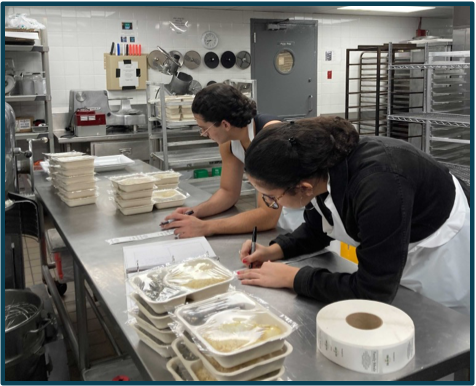 REP students at a kitchen for the REP Food Literacy Project.