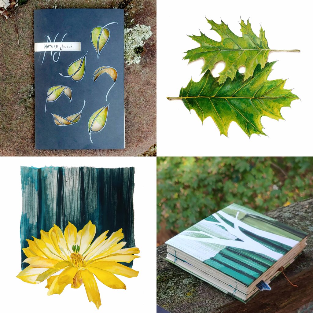 Collage of nature journals