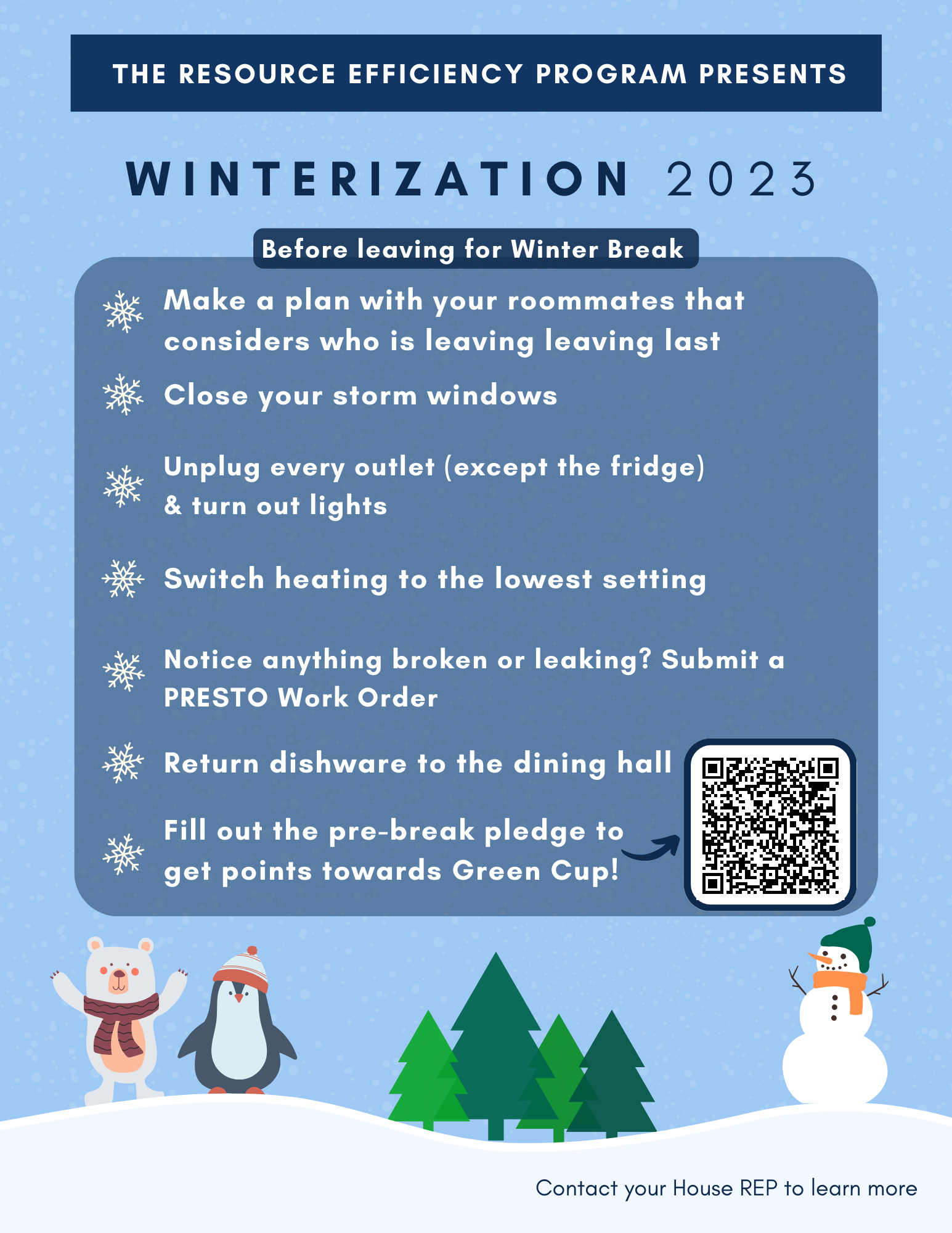 Winterization 2023 checklist.