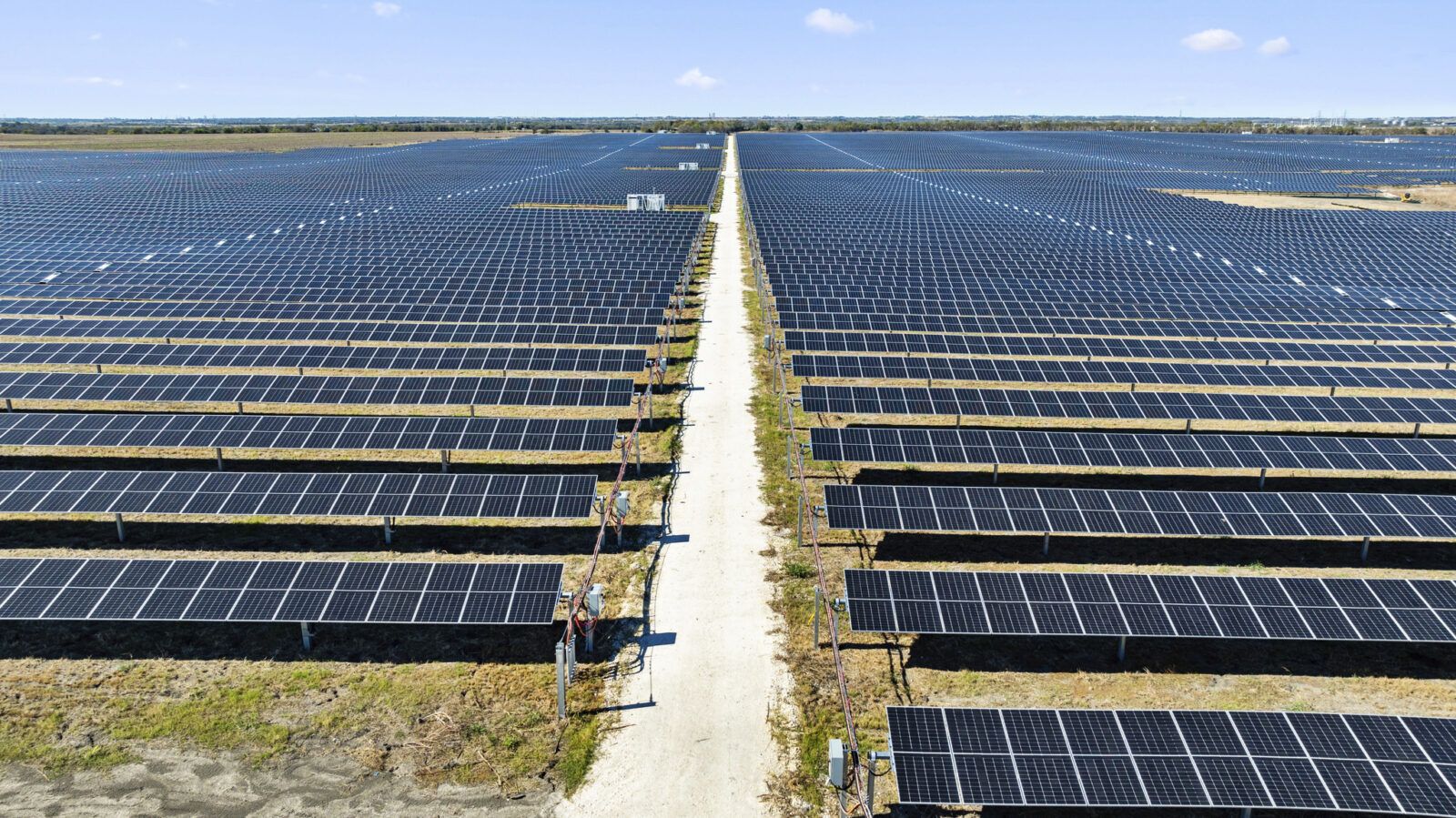 Solar panel array in Texas.