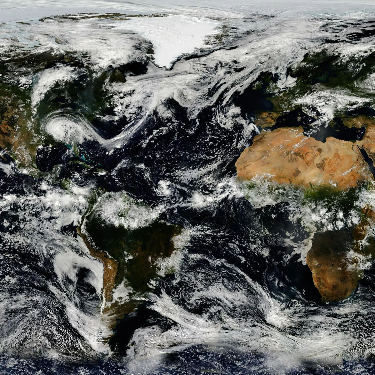 Satellite photo of earth.