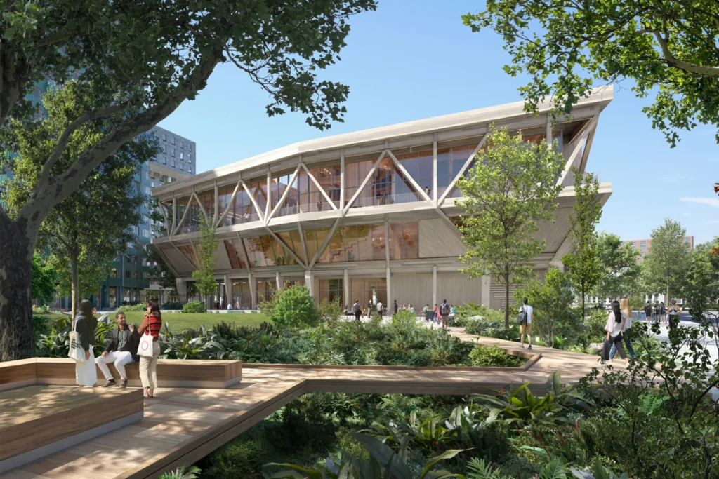 Treehouse conference center exterior rendering