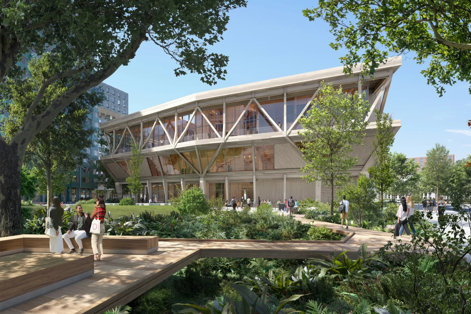 Treehouse conference center exterior rendering