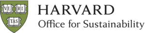 Harvard Office for Sustainability logo with green shield.