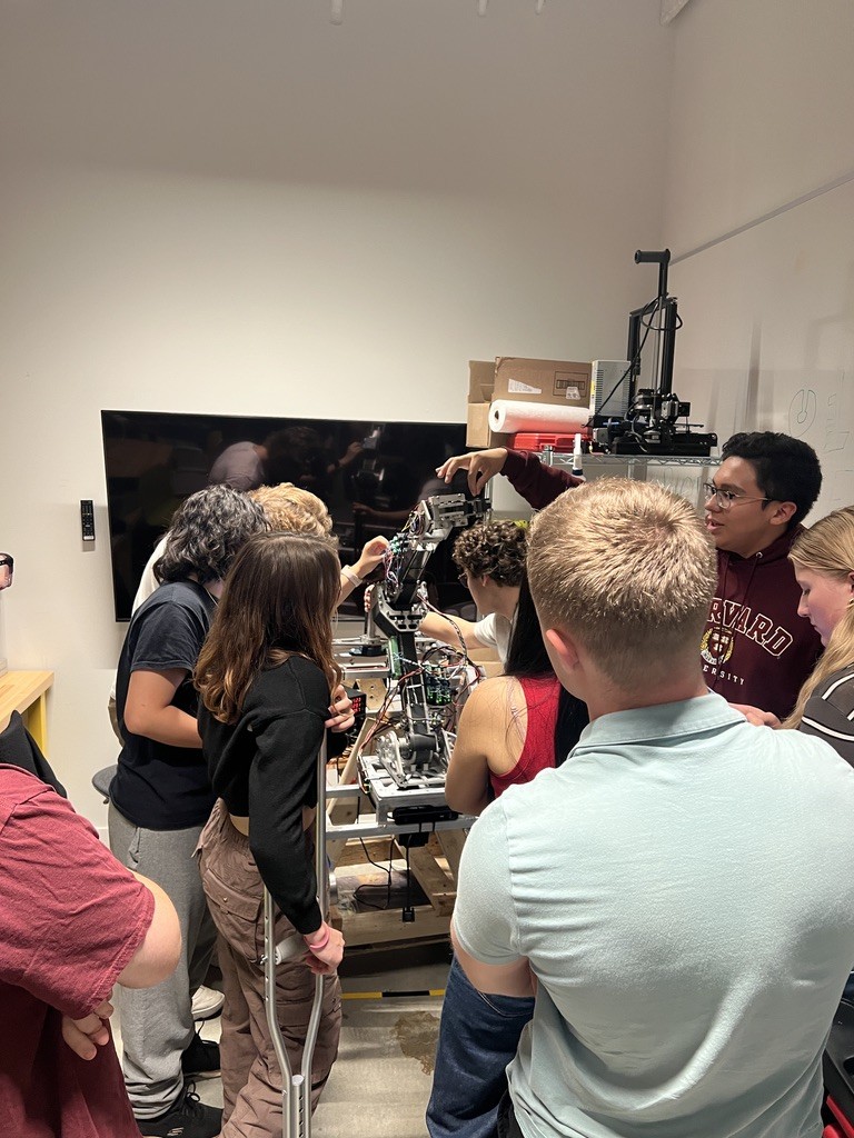 students working on the rover 3