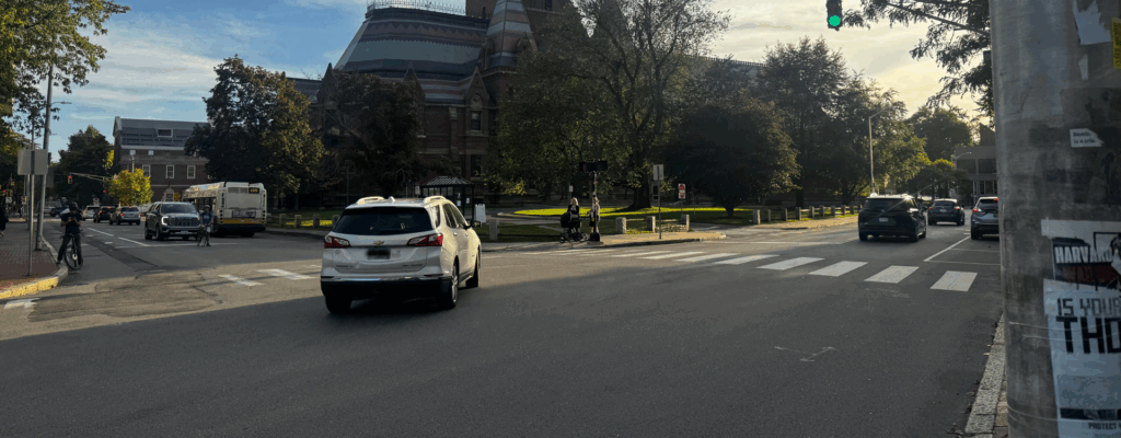 Corner of Quincy and Kirkland streets.